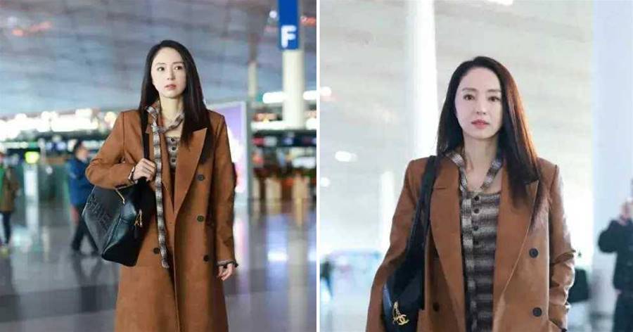 董璇最近亮相北京機場，時尚搭配彰顯潮流魅力盡顯風度與范兒！